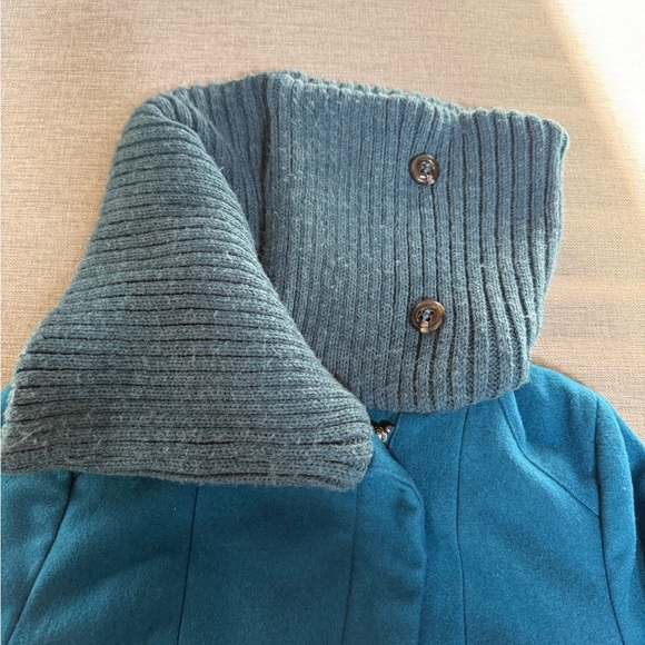 Anthropologie Teal womens Coat size 2 - Picture 3 of 7